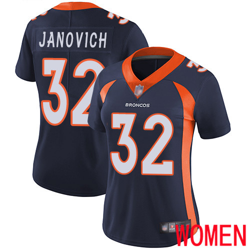 Women Denver Broncos #32 Andy Janovich Navy Blue Alternate Vapor Untouchable Limited Player Football NFL Jersey->women nfl jersey->Women Jersey